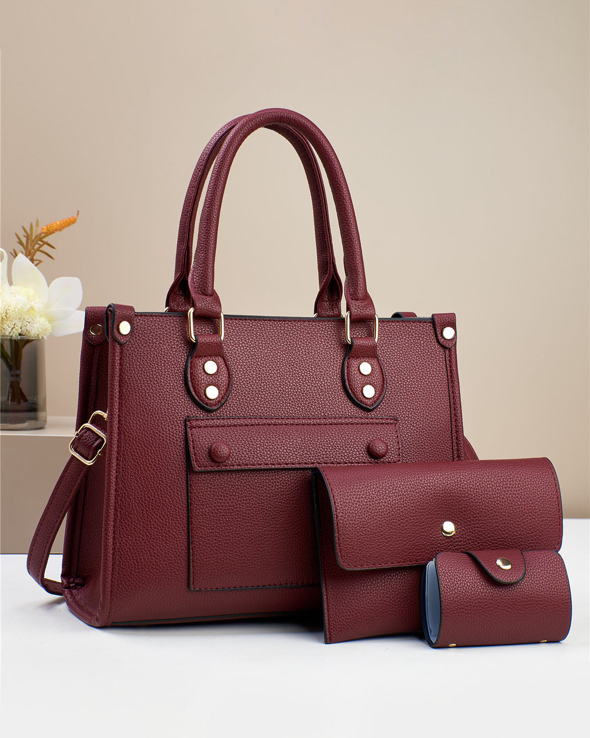 Combo tres piezas, carteras con sobre y tarjetero