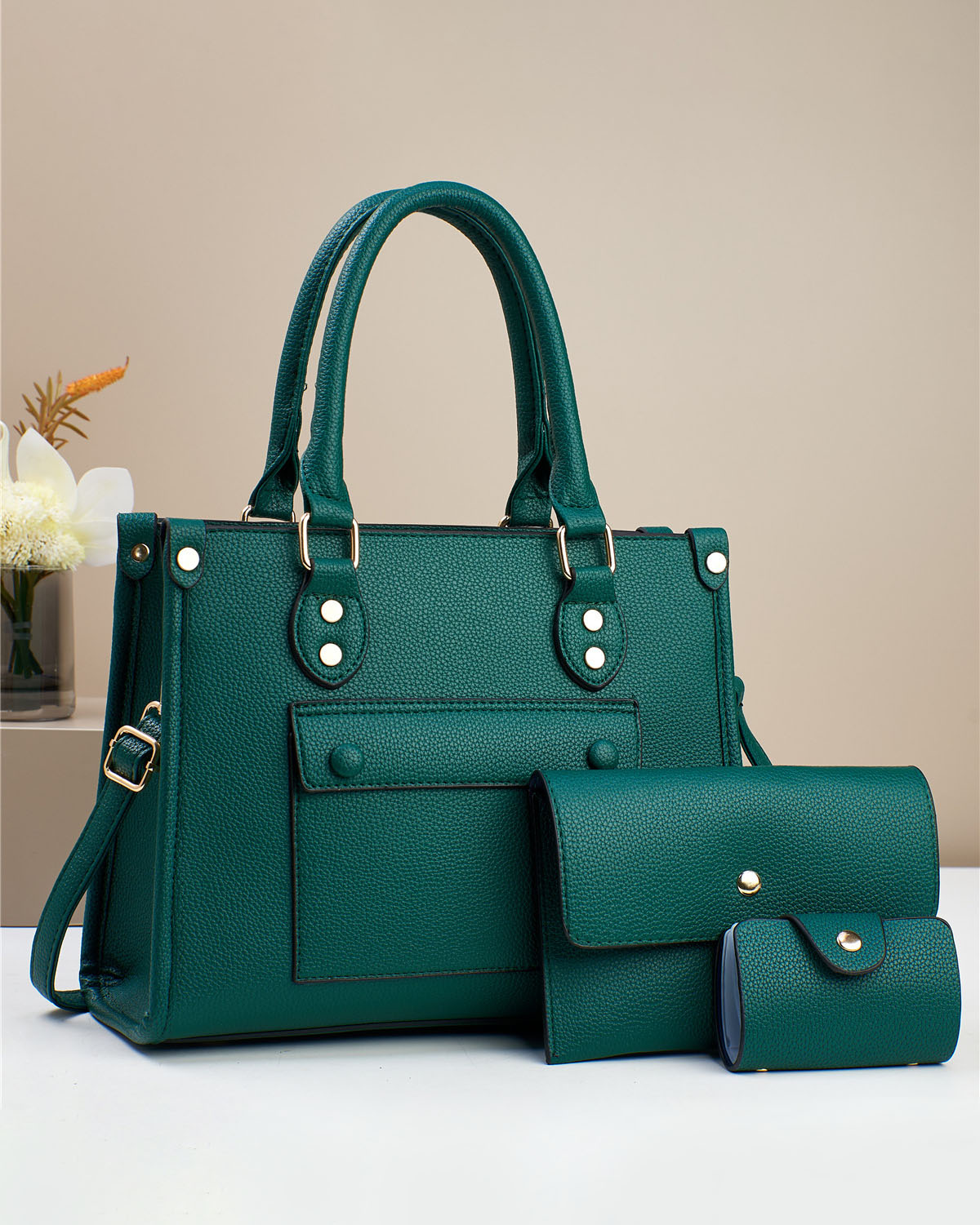 Combo tres piezas, carteras con sobre y tarjetero