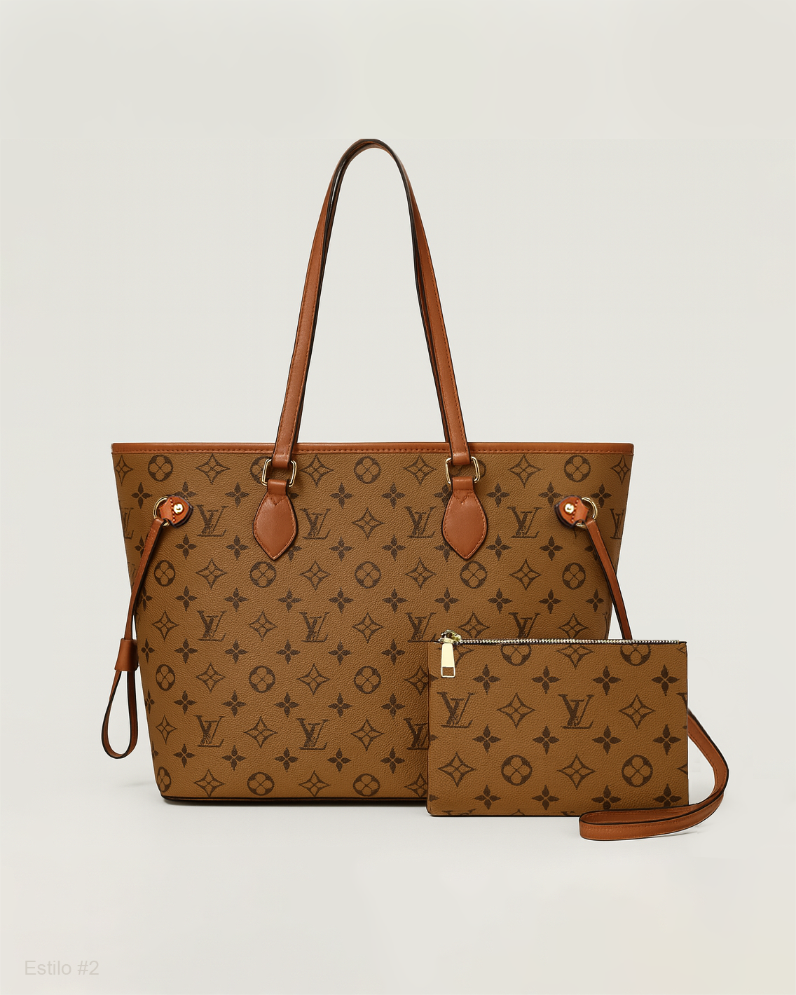 Cartera tote estampada con estuche incluido