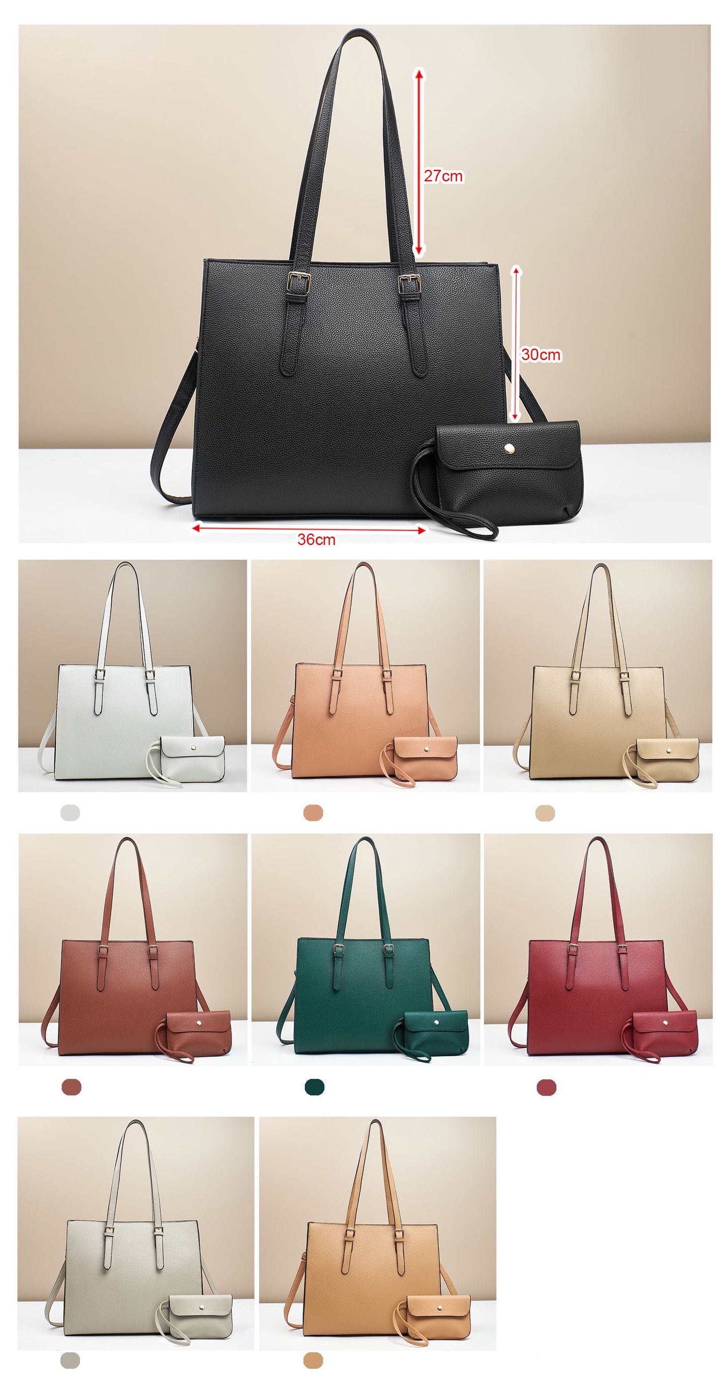 Cartera tipo bolso con mini monedero