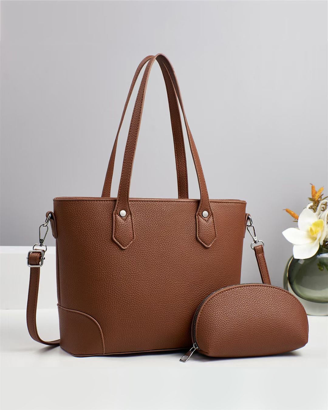 Cartera espaciosa tamaño grande con bolsilto