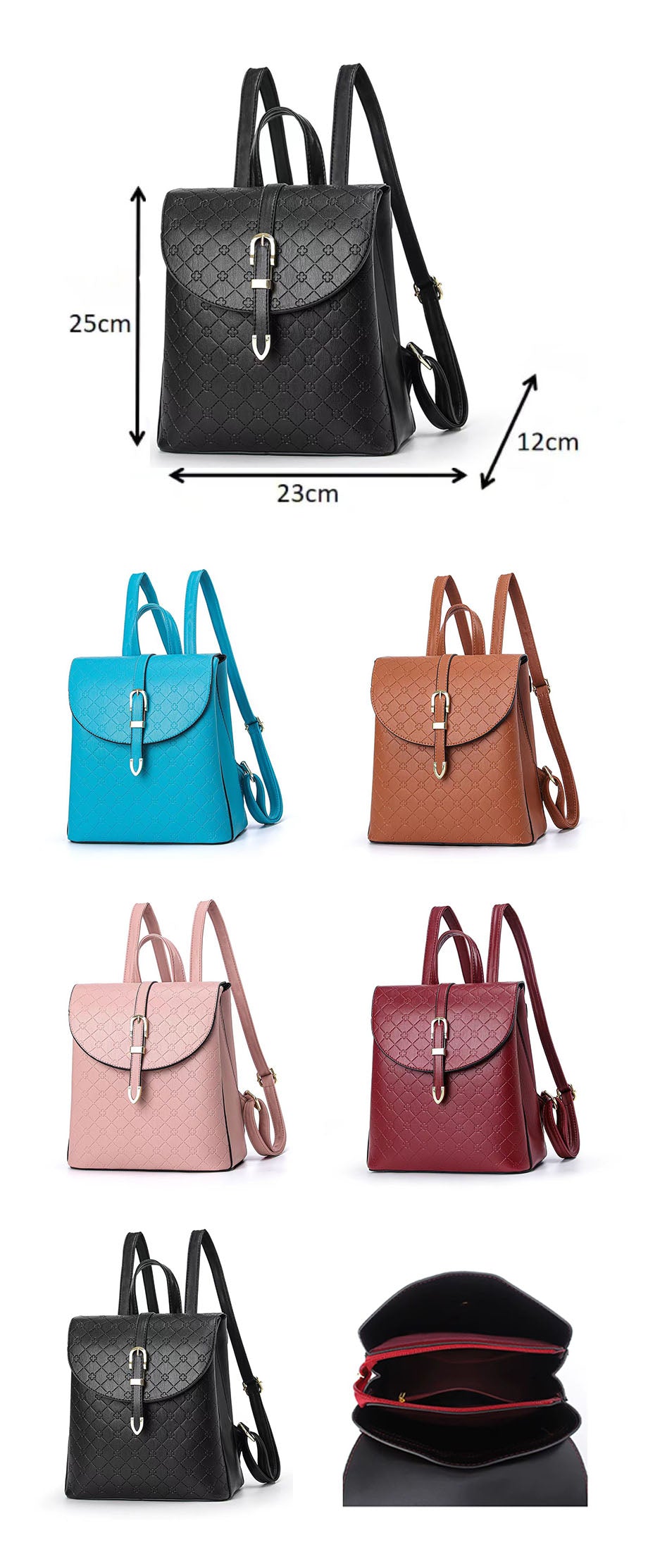 Oferta • Mochila mediana con detalles en dorado