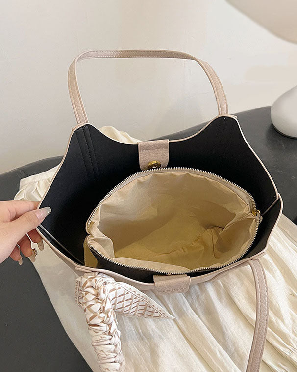 Black Friday • Bolso Tipo Cubo con Lazo Decorativo – Interior con bolsa y Cierre Magnético