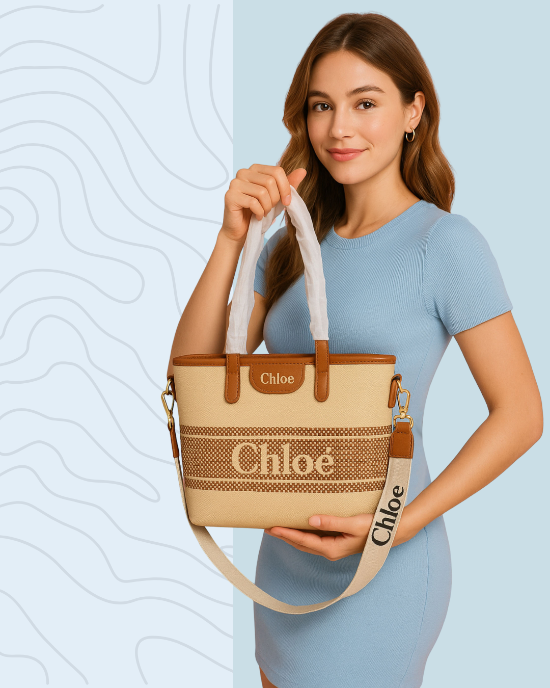 Bolso pequeño coqueto en tela