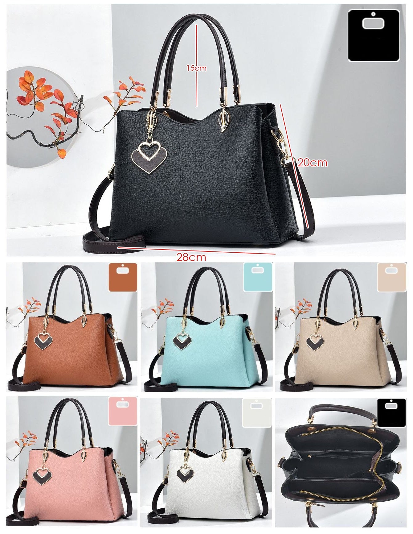 Cartera mediana con colgante