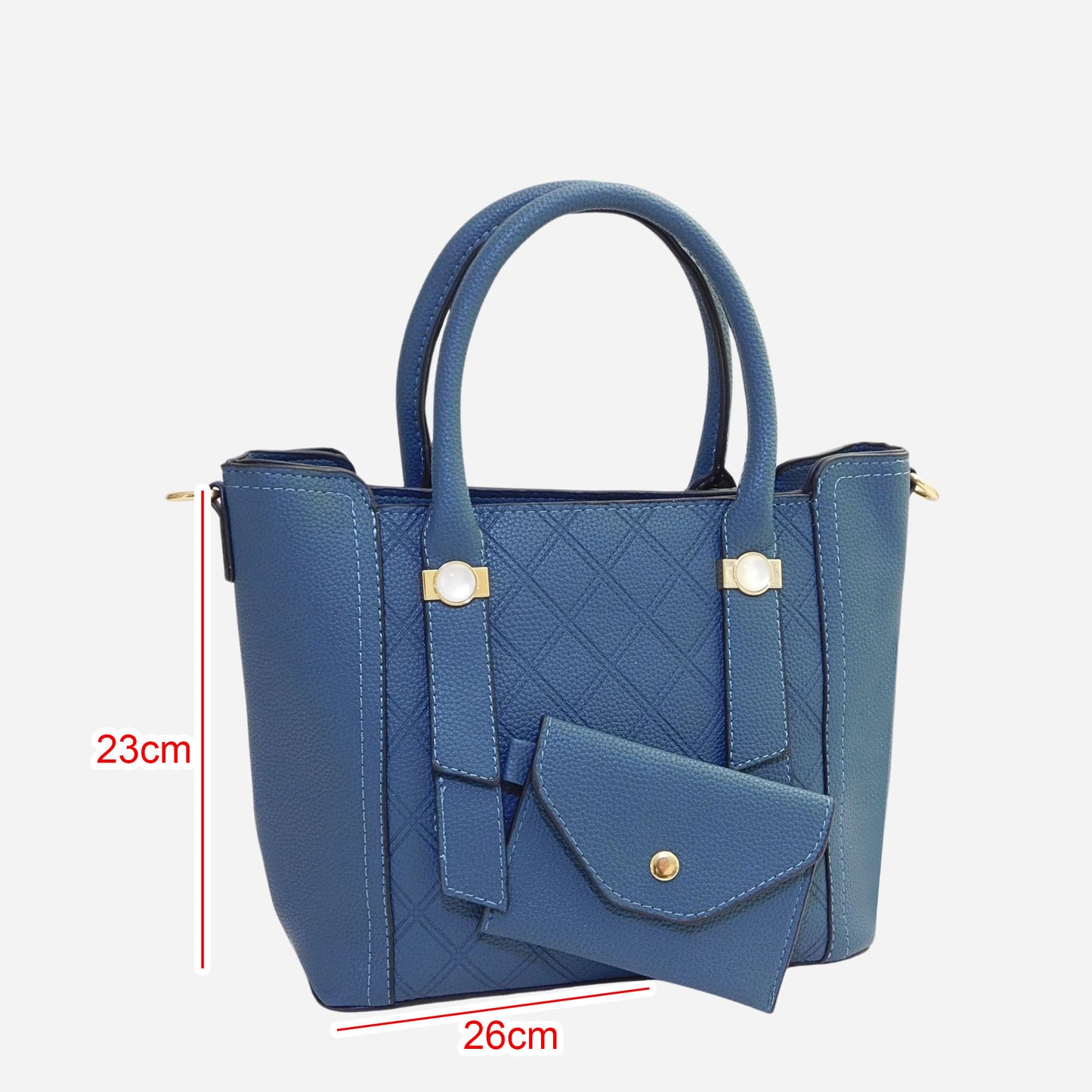 ❤️ Oferta San Valentín • Bolso mediano con Acabados Dorados y Cartera a Juego