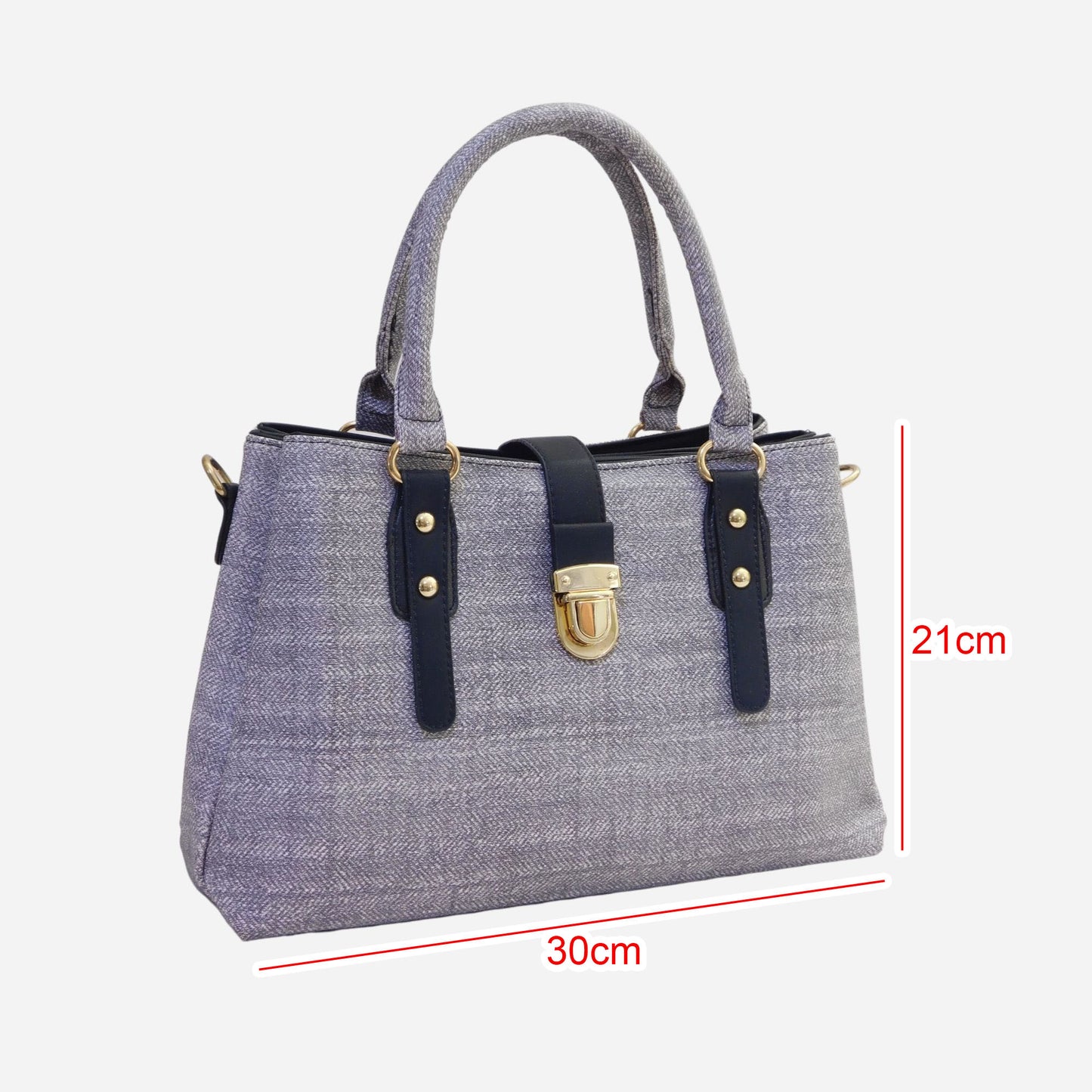 ❤️ Oferta San Valentín • Bolso mediano con asa ajustable, detalles en dorado