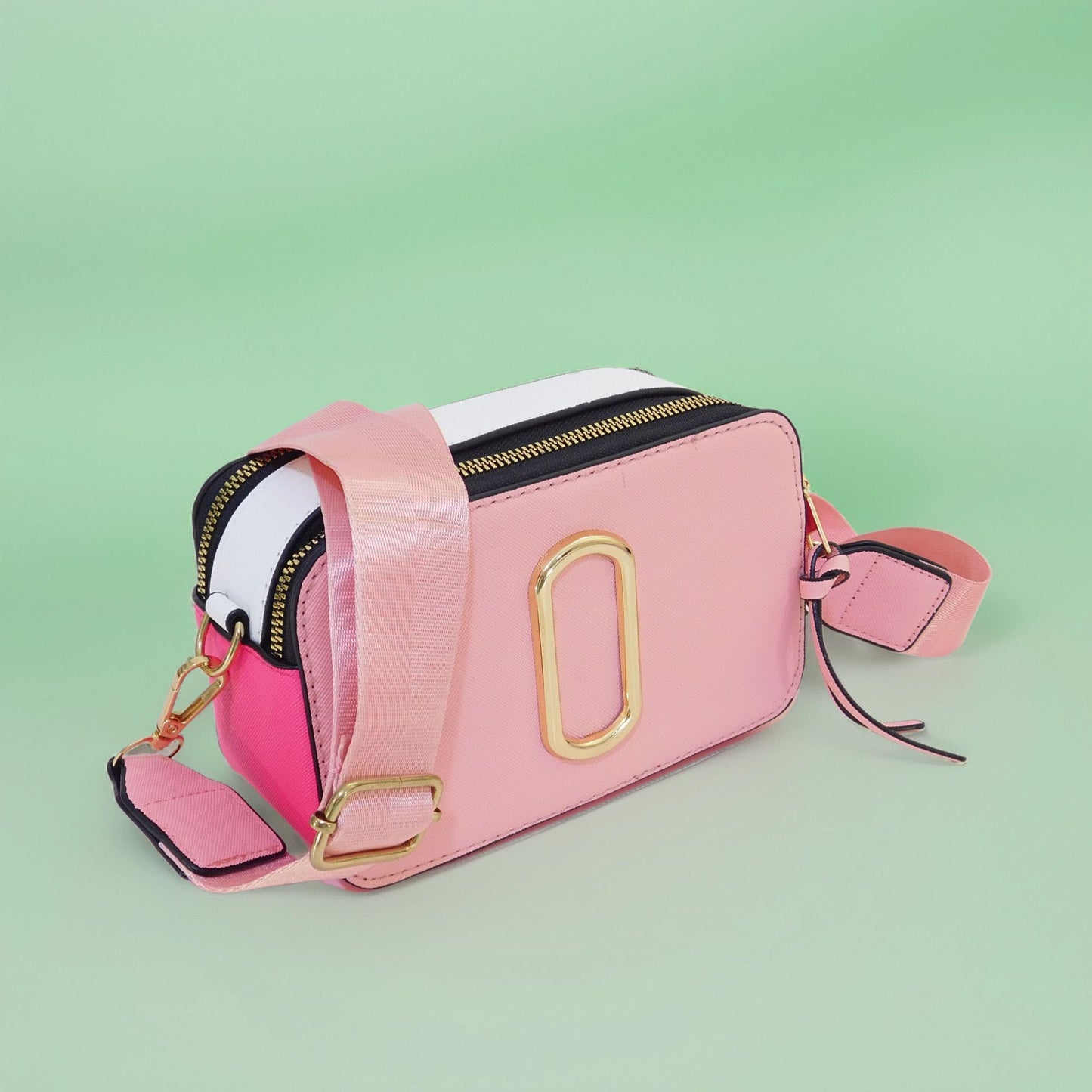 Crossbody colorido con doble zipper