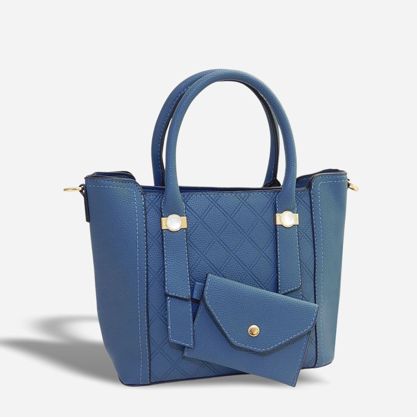 ❤️ Oferta San Valentín • Bolso mediano con Acabados Dorados y Cartera a Juego